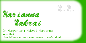 marianna makrai business card